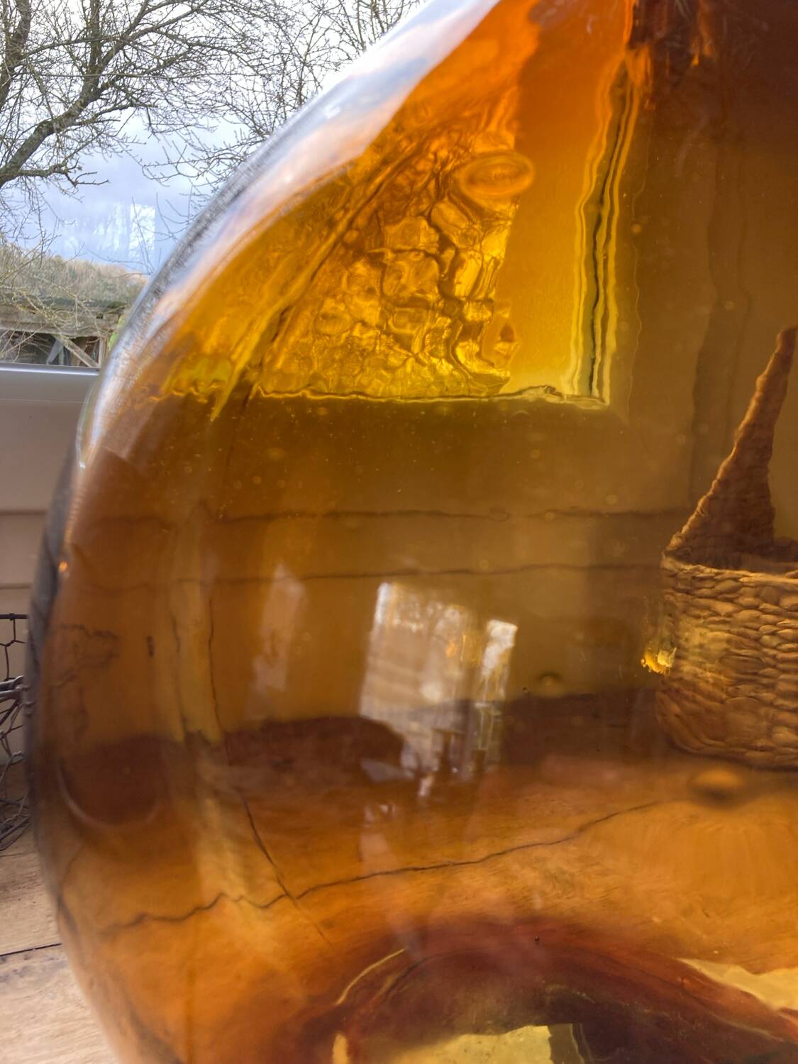 Amber demijohn 30L