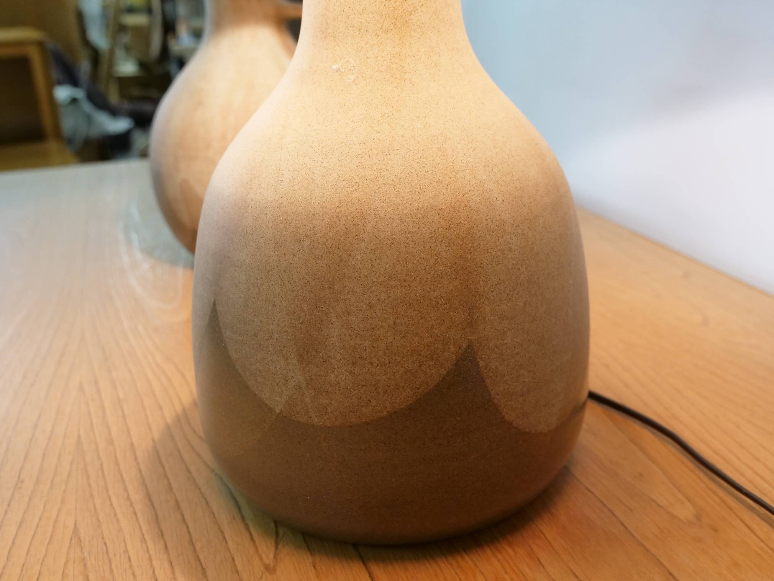 Design Studio Ceramic Lamp and Vase by Krösselbach, Set of 2, 1970s