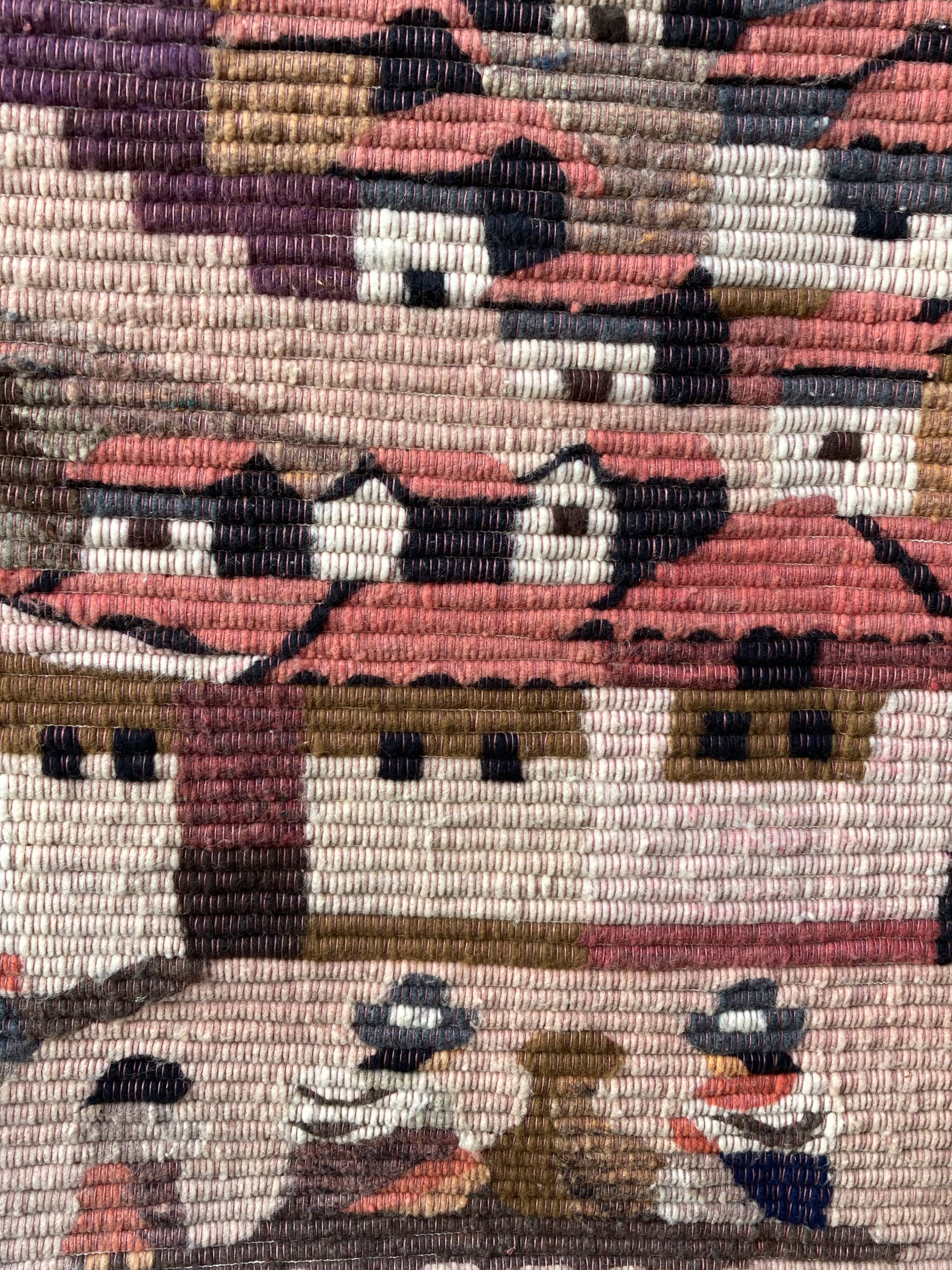 Peruvian tapestry 60/70 in alpaca wool - vintage peruvian handicraft