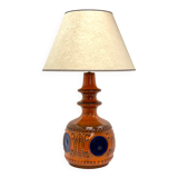 Large vintage ceramic lamp – cobalt blue decor – 1960s/70s