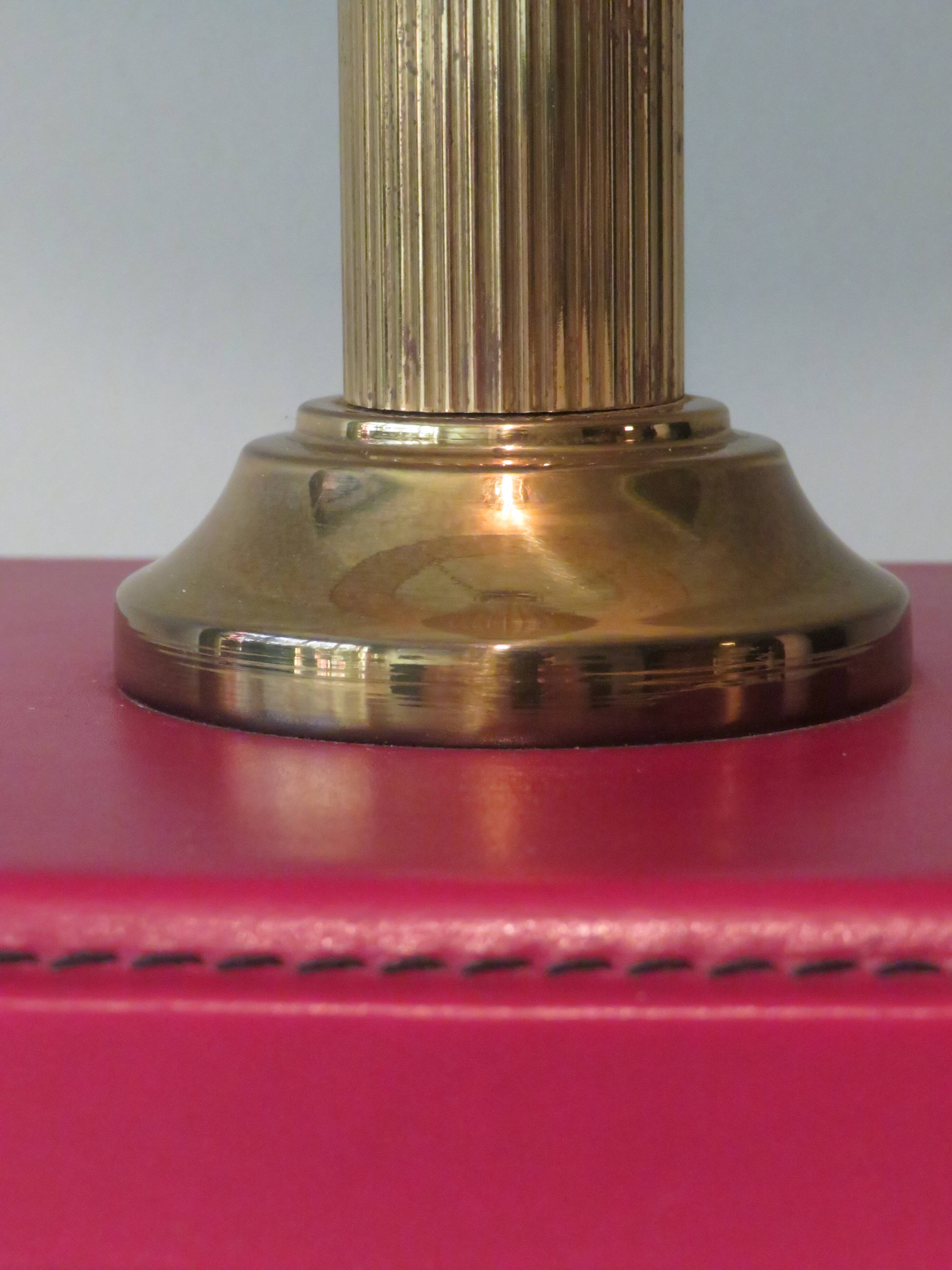 Table lamp with a leather base 1960-1970