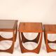 Nesting tables in teak and glass Gplan edition
