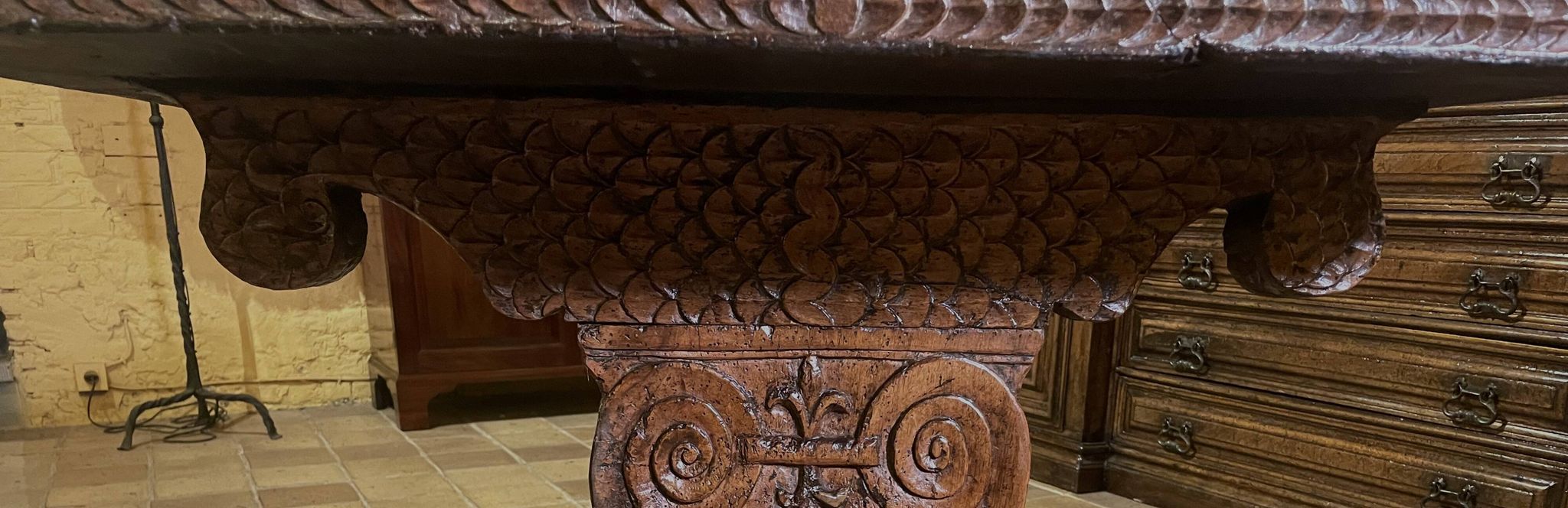 Table Renaissance Italienne En Noyer Du 16° Siècle -Florence