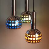 Mid Century Cascade suspension with 3 light points, Massive Belgium 1960