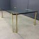 Peter Ghyczy style coffee table in brass and glass