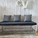 Stainless steel bench 70's