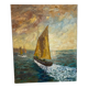 Bateau voguant signé Gervais