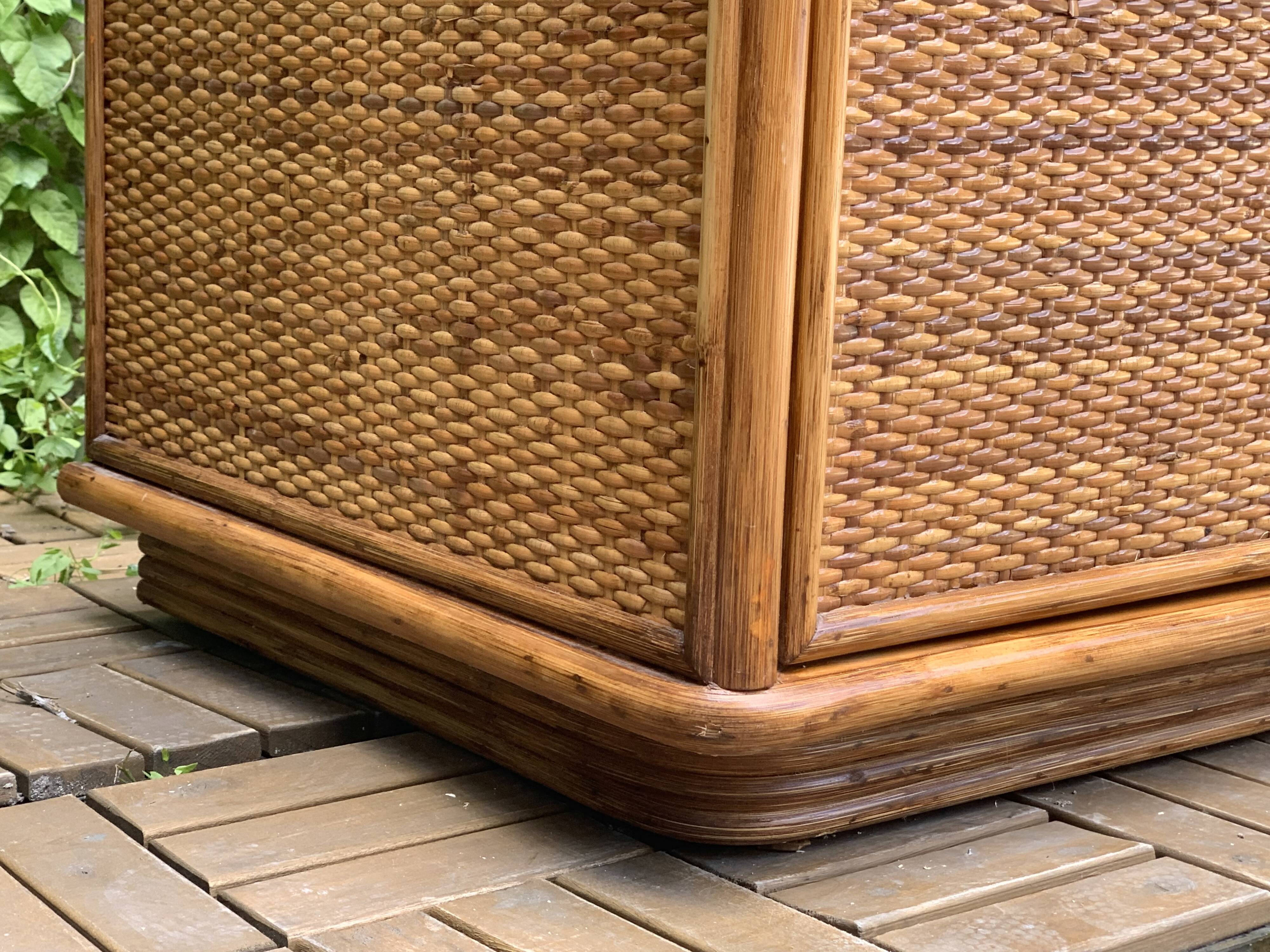 Oak rattan and woven wicker furniture 1980