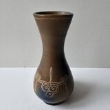 Brittany ceramic vase - Signed Roscoff Height 18cm