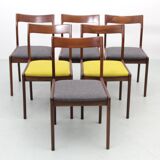 Suite of 6 Scandinavian rosewood chairs from Rio