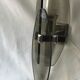 Marrron and steel smoked glass wall sconce