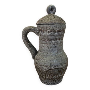 Rare pitcher / jug with lid - Agnès Escala (Vallauris 1960)
