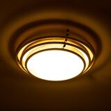 Italian Brass Flush Mount ceiling lamp 1970s