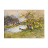 'The Boat on the River' by Pompeo Mariani