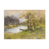 « Le bateau sur la rivière » par Pompeo Mariani