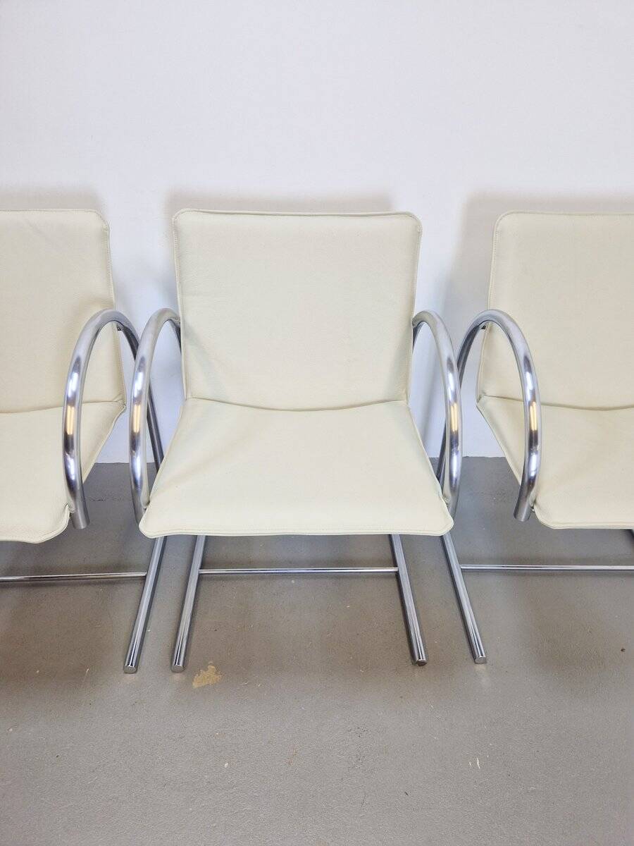 Postmodern Leather Cirkel Chairs by Karel Boonzaaijer & Pierre Mazairac for Metaform, 1980s, Set of 4