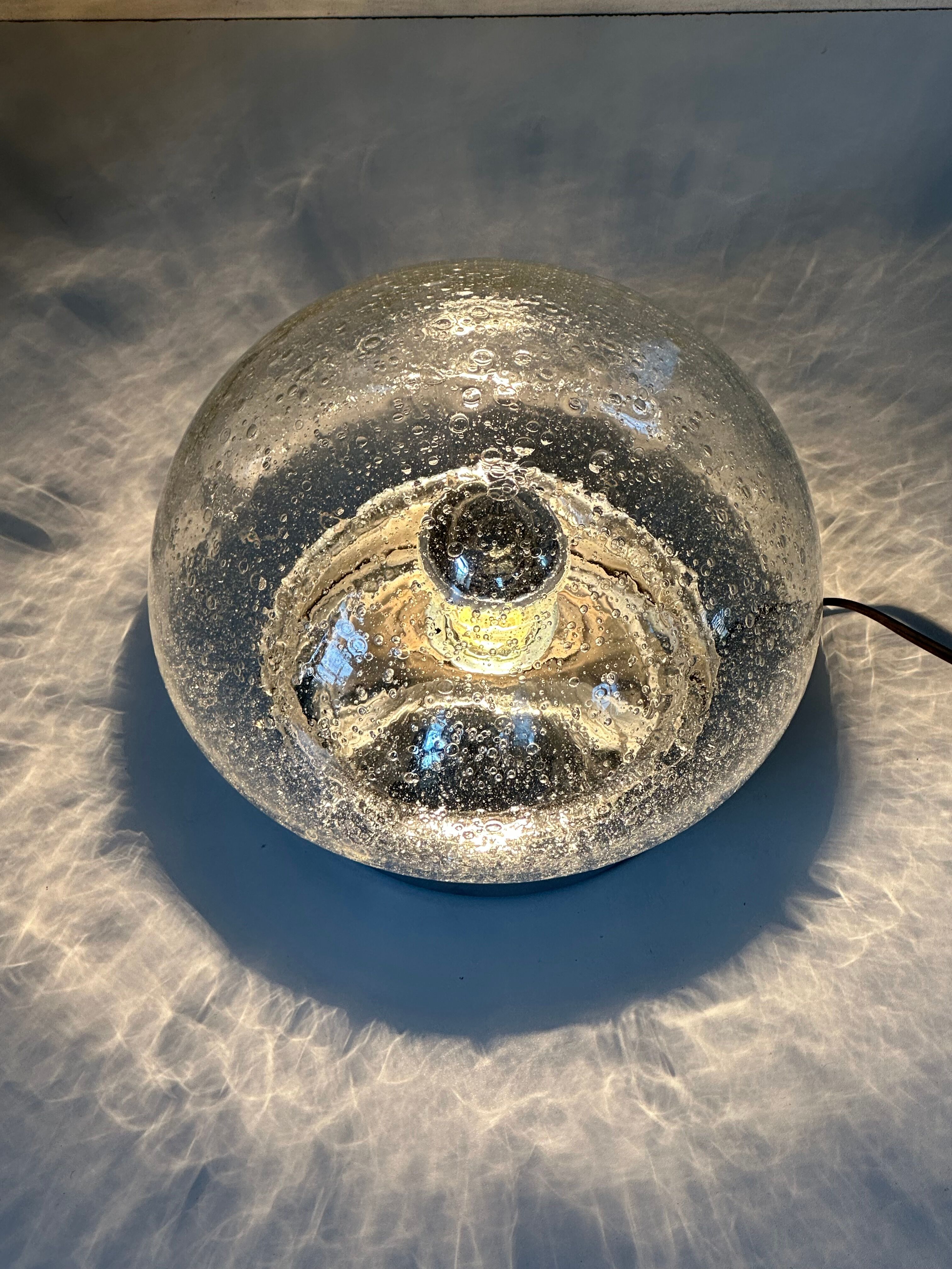 Bubble glass lamp vintage design 70 years