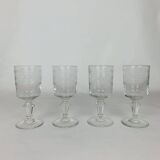 4 Baccarat glasses Chanel model engraving 3458