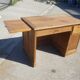 Old wooden administration office with sliding shelf