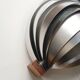 Pair of vintage 70s chrome and wood slatted wall lights