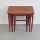 3 tables gigognes en teck, Danemark 1960