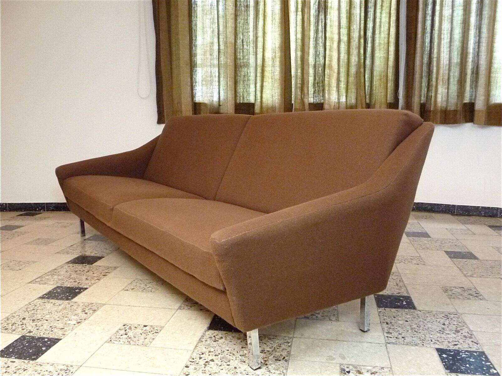 Modernist 4-seater sofa by Eddie Harlis for Hans Kaufeld, West-Germany 1958