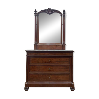 Commode de toilette en acajou époque Napoléon III