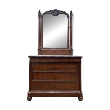Commode de toilette en acajou époque Napoléon III