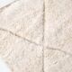 Moroccan Berber carpet blessed ouarain ecru plain with engraved diamonds 148x96cm