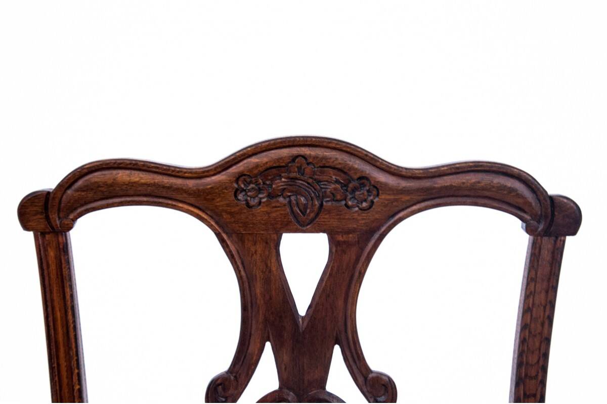 Antique table and chairs from the 19th century, Western Europe.