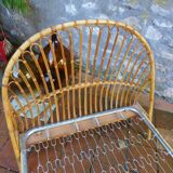 Vintage rattan bed 90X190