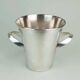 Silver-plated ice bucket with a refined design, designed by Kurt Mayer for