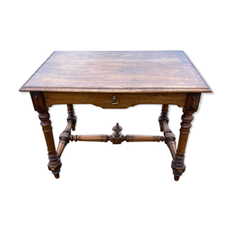 Henry II style writing table in walnut