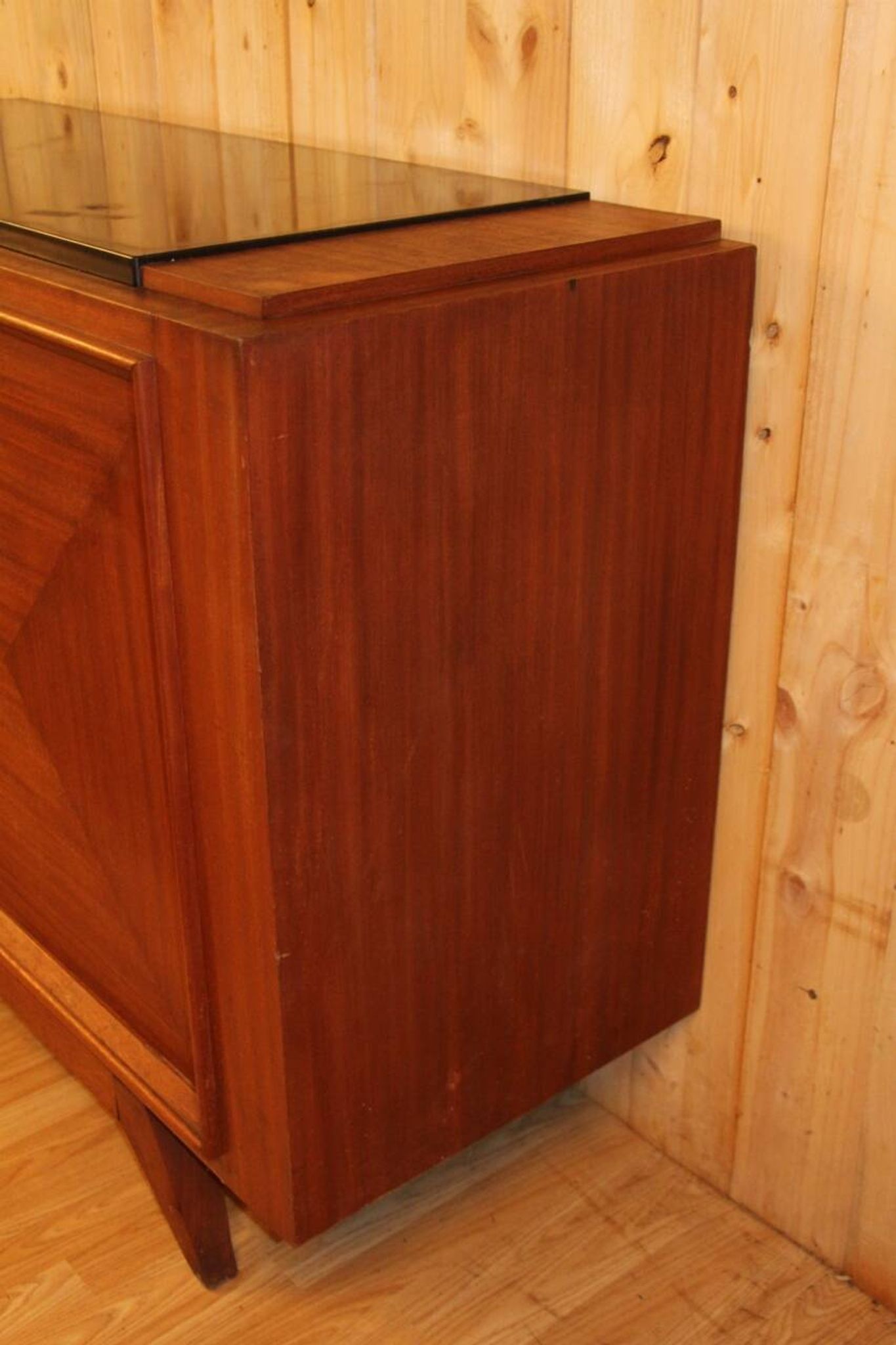 Art deco sideboard in mahogany black marble top