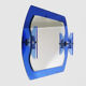 Veca cobalt blue mirror with 2 shades Veca, Italy, 70s, 71x63 cm