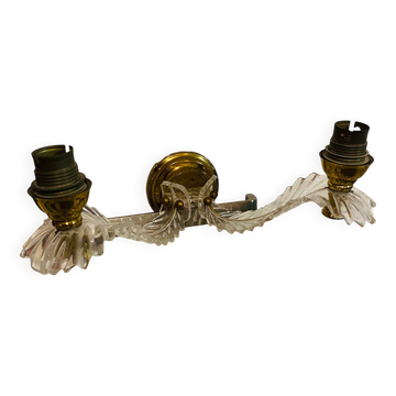 Double brass wall light from the 60s