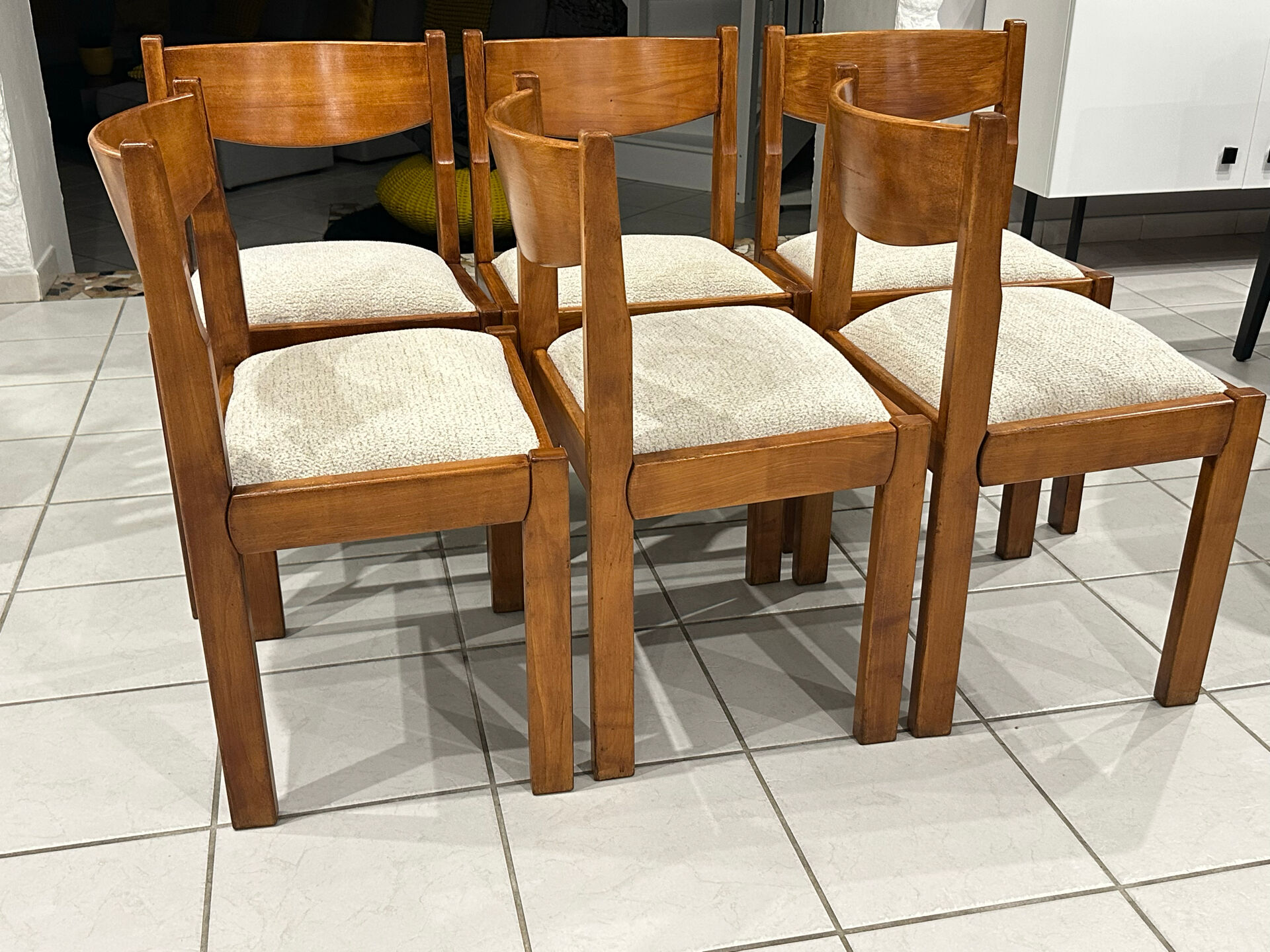 Set of 6 elm chairs from Regain vintage 1980.
