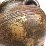 Vase en céramique émaillée West Germany reflets dorés