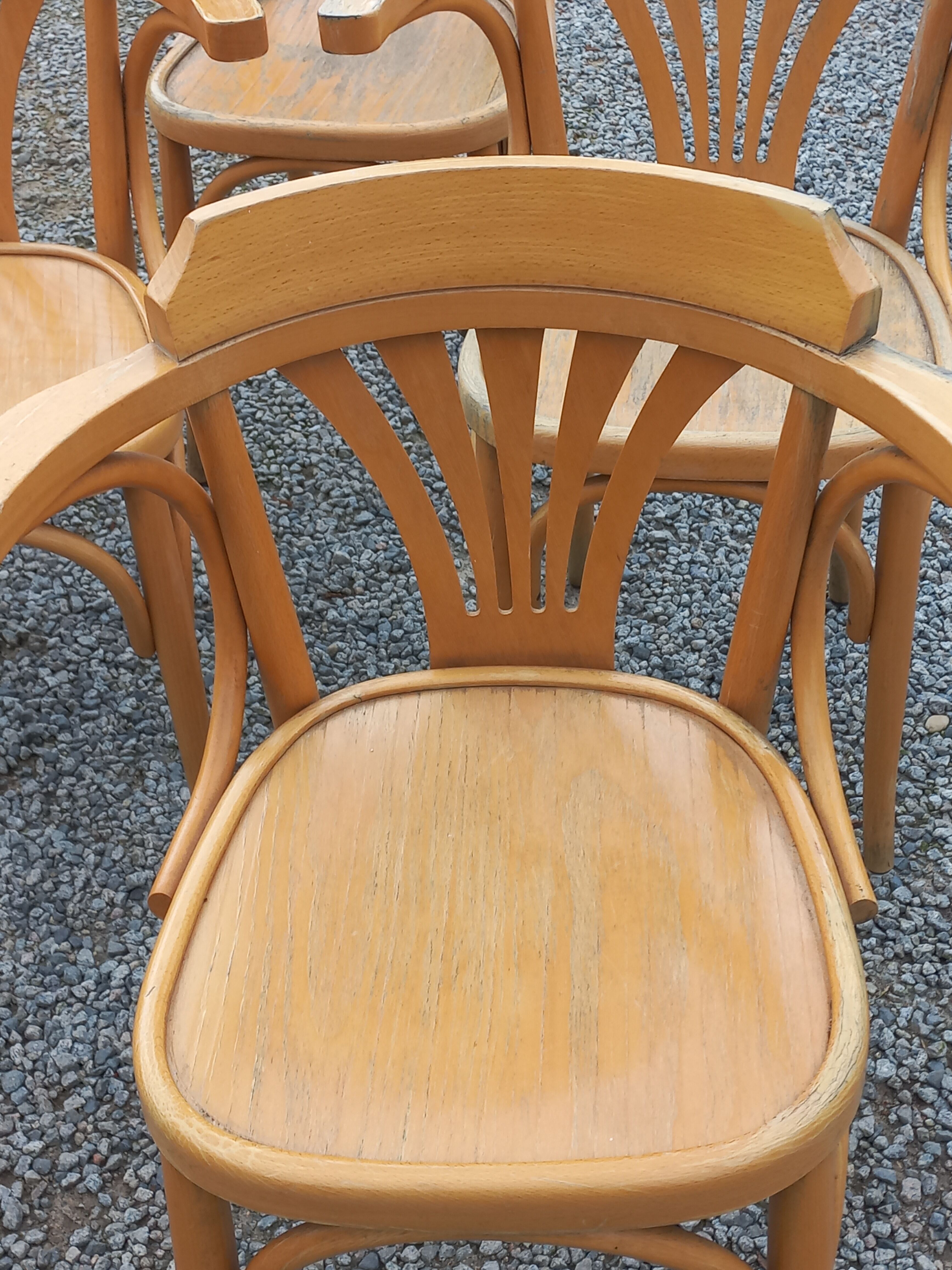 Set of 8 bistro chairs from the 50s/60