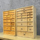 Pair of watchmaker's layettes in natural wood circa 1880-1900