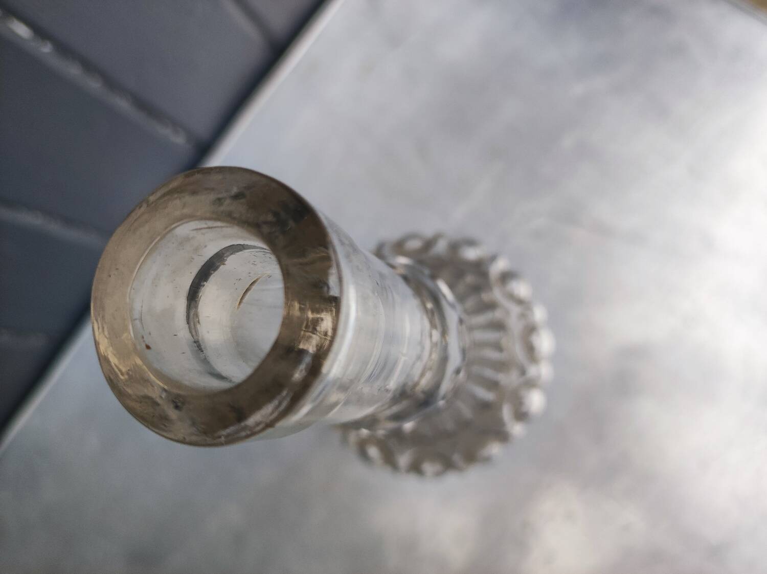 Old blown glass bottle, 19th