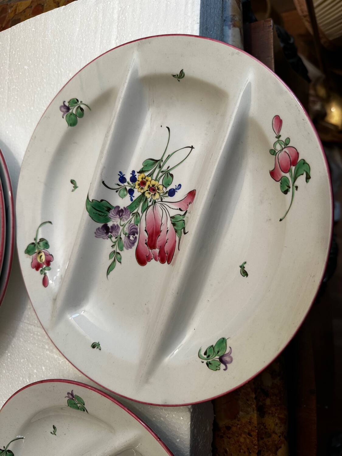 6 asparagus plates Luneville early 20th century