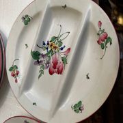 6 assiettes à Asperges Luneville début XX e siècle