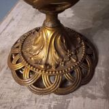 Luminaire globe verre ouraline ancien Art nouveau fin 19e début 20e siècle