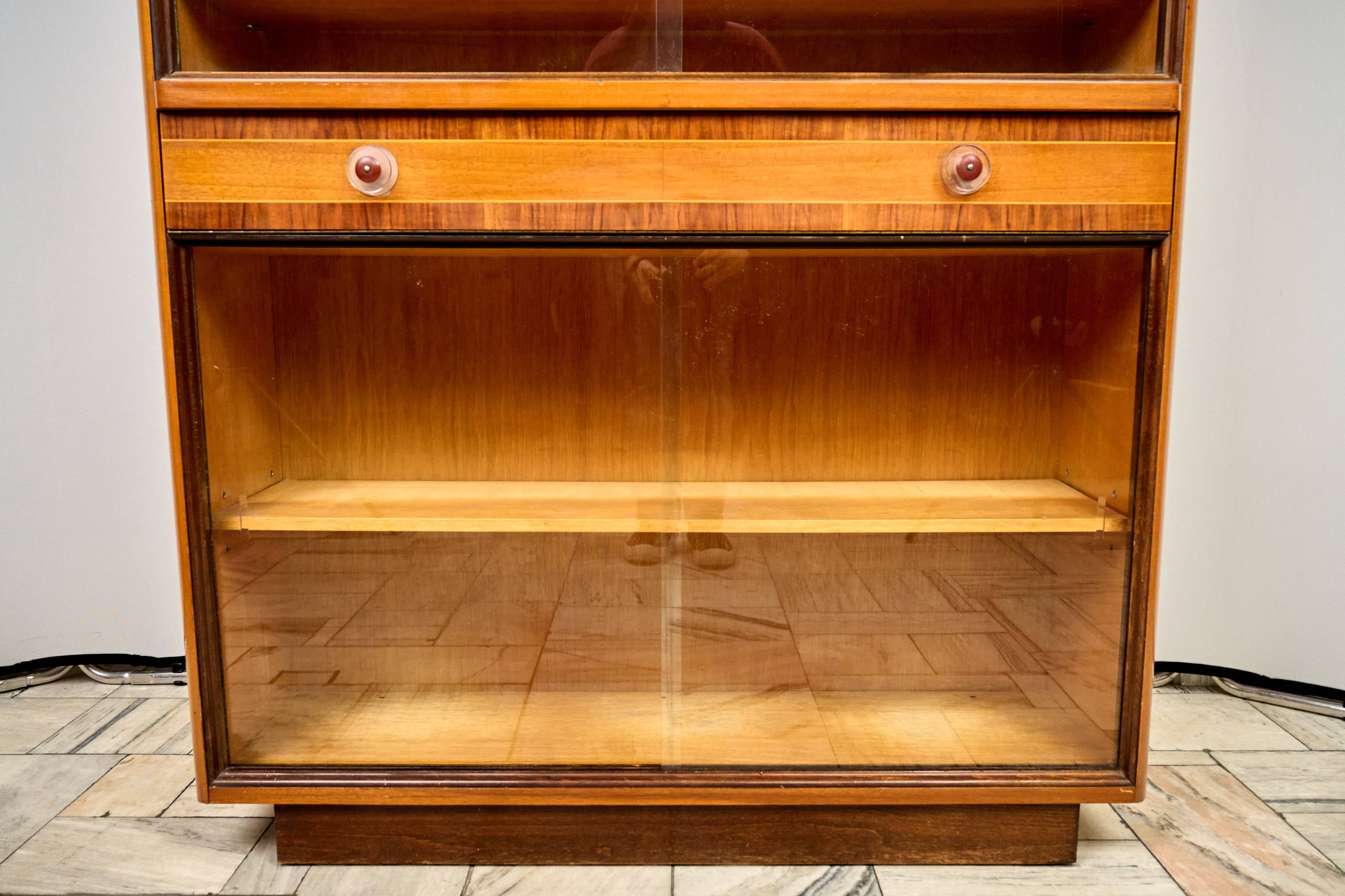 Art Deco Bookshelf, 1960s, Czechoslovakia