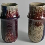 Scandinavian Modern Ceramic Vases, Sylvia Leuchovius, Rörstrand 1976,  Set of 2