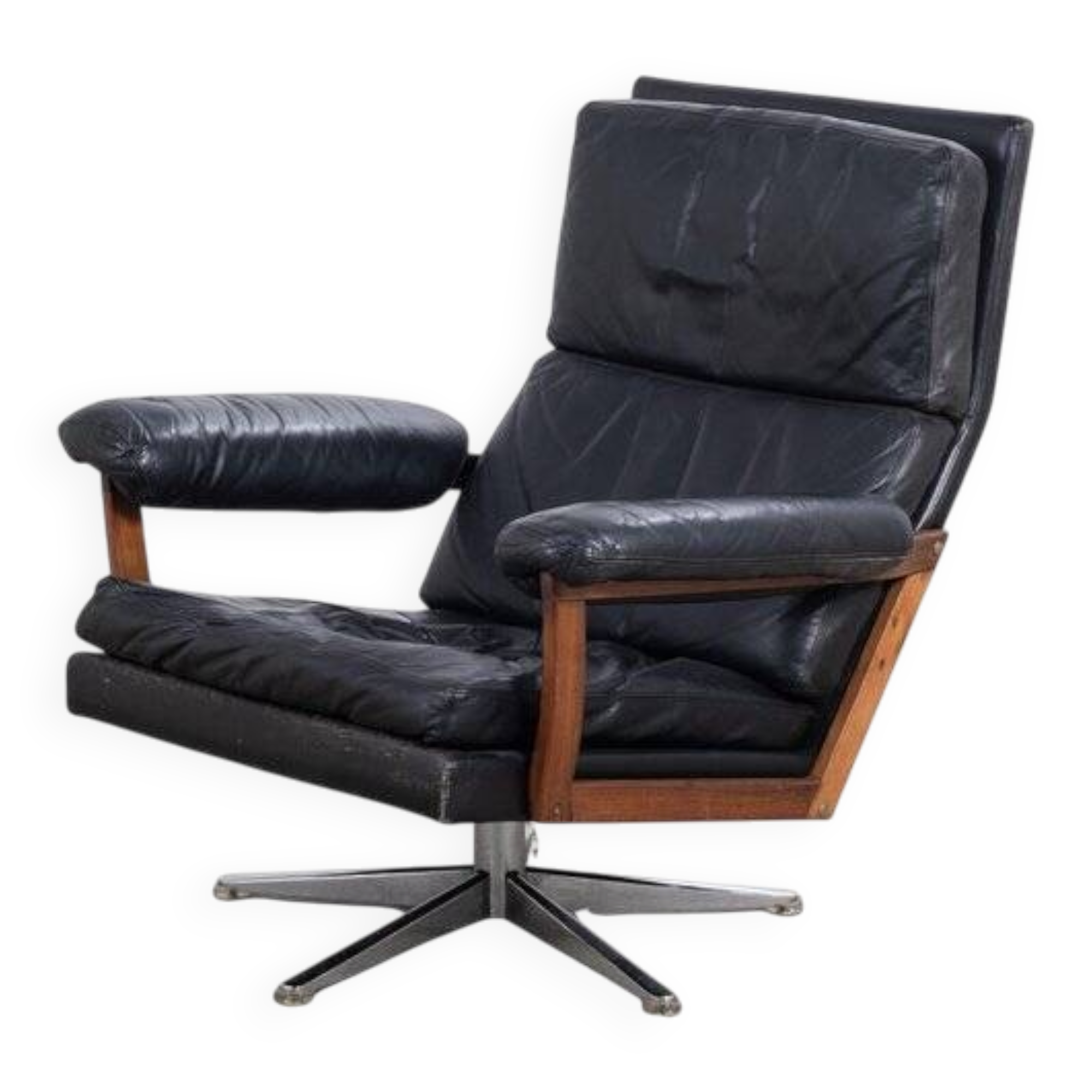 Swivel Armchair attributed to André Vandenbeuck for Strässle, 1960s