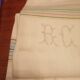 Lot 6 towels toilet honeycomb white 1900.1930 embroidered