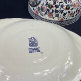 Lunch toast cup and its large earthenware saucer from Gien, Cashmere decor