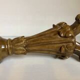 Pair of painted plaster candlesticks